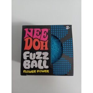 Needoh Fuzz Ball Flower Power Blue New In Box Schylling